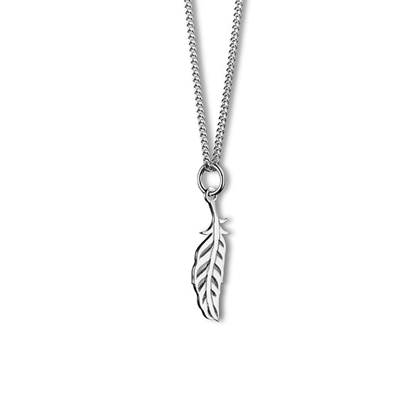 Steff Highgate Sterling Silver Mini Feather Pendant with Chain - Steffans Jewellers