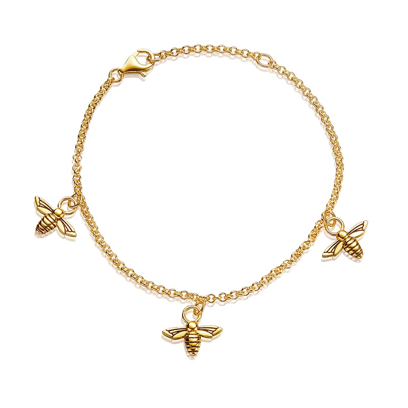 Steff Wildwood Gold Vermeil Bee Bracelet - Steffans Jewellers