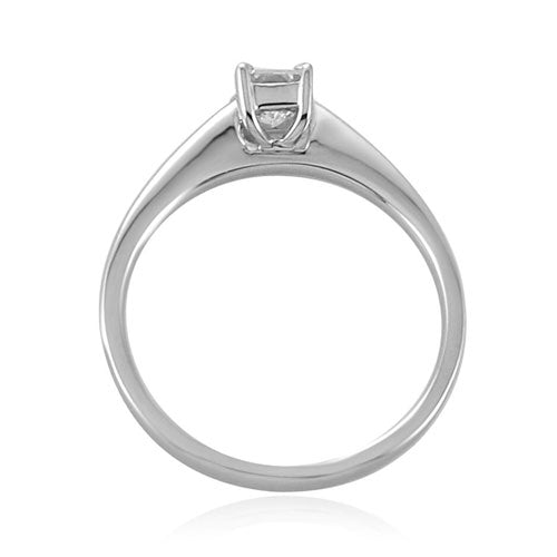 Steffans Radiant Cut Diamond Claw Set Platinum Solitaire Engagement Ring (0.30ct) - Steffans Jewellers