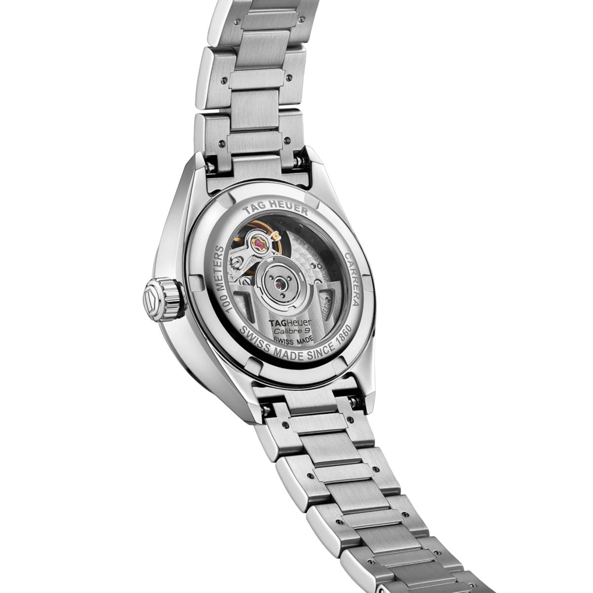 TAG Heuer Carrera Date Stainless Steel Mother of Pearl Diamond Dial 29mm Ladies Watch