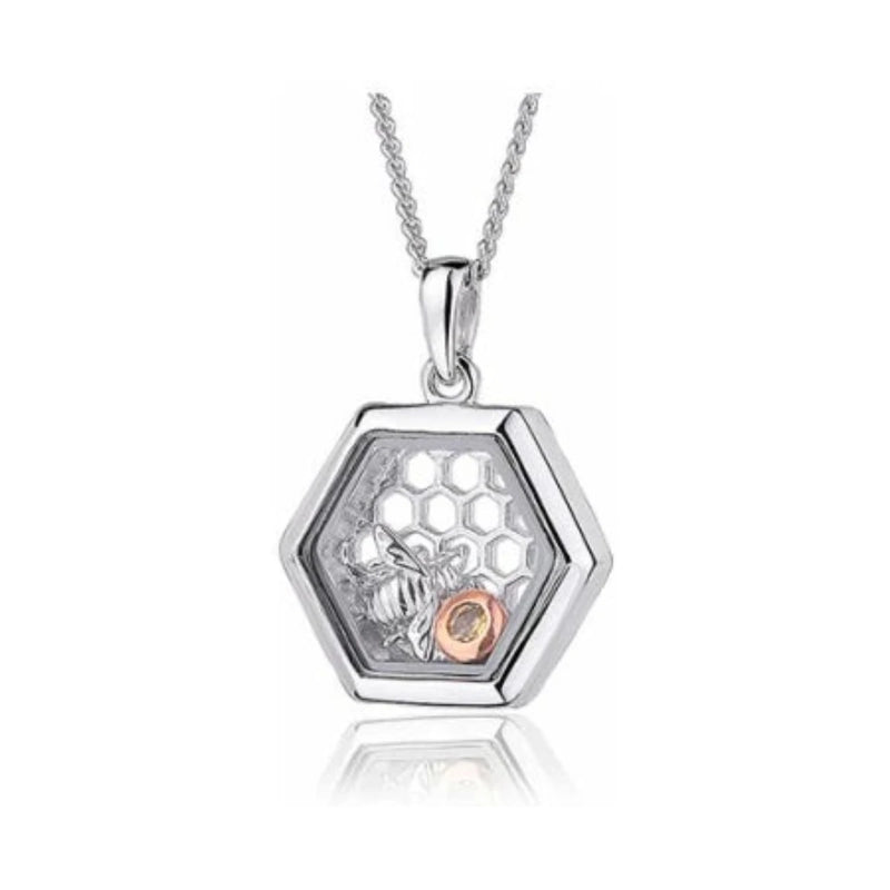 Clogau Sterling Silver Honey Bee Pendant Necklace