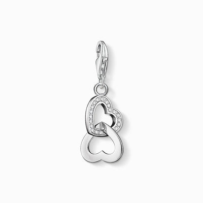 Thomas Sabo Sterling Silver Double Twined Hearts Charm