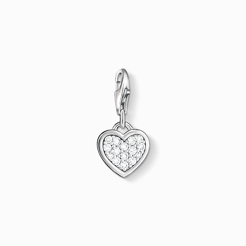 Thomas Sabo Sterling Silver Charm Club Heart Charm