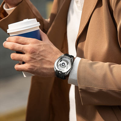 Tsar Bomba Reactor-Interchangeable Automatic Black Strap Men's Watch