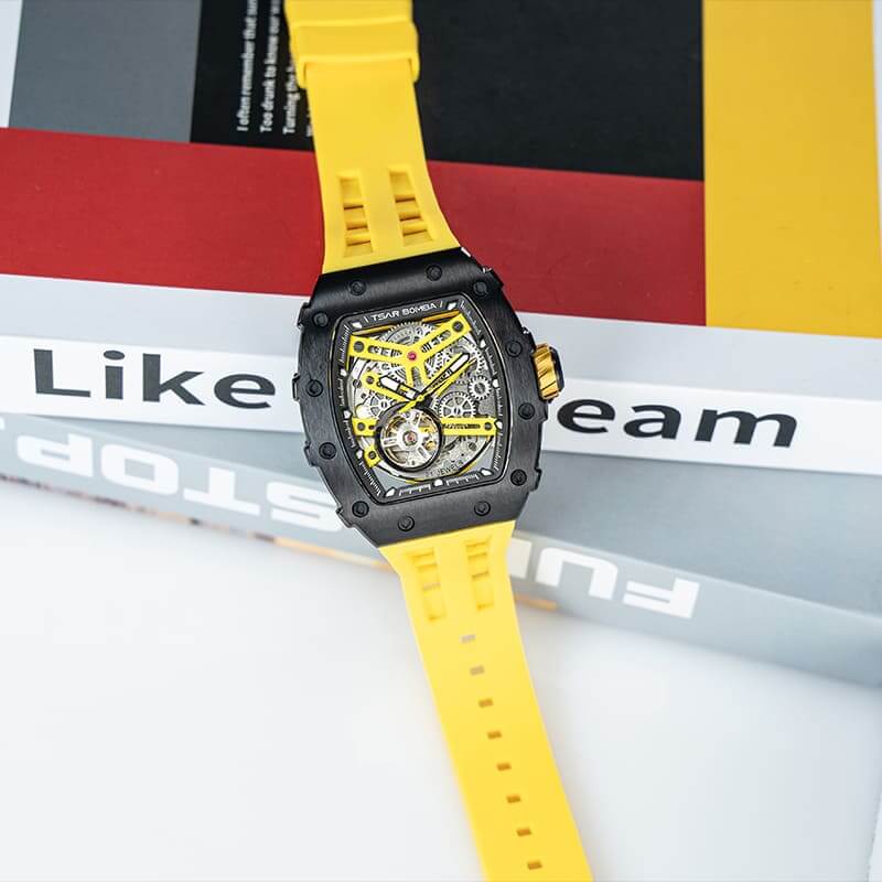 Tsar Bomba Elemental Series-Automatic Yellow Strap Men&