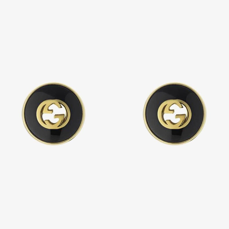 Gucci 18K Yellow Gold Interlocking Earrings