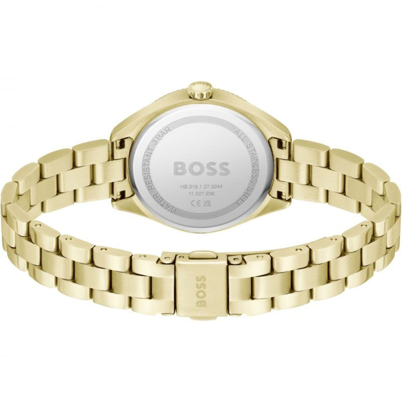 BOSS Sage 32mm Gold Stainless Steel Green Quartz Ladies Watch