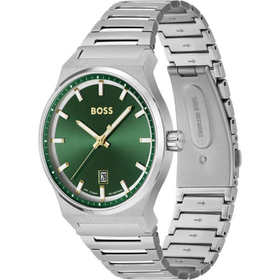 BOSS Candor 41mm Stainless Steel Green Quartz Men's Watch