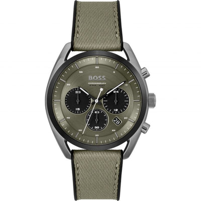 BOSS Top 44mm Dark Khaki Quartz Men's Watch