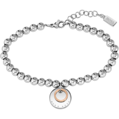 BOSS Stainless Steel Medallion Ladies Bracelet