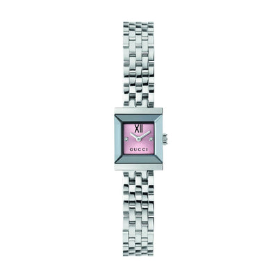 Gucci G-Frame Square Pink Dial Quartz Ladies Watch