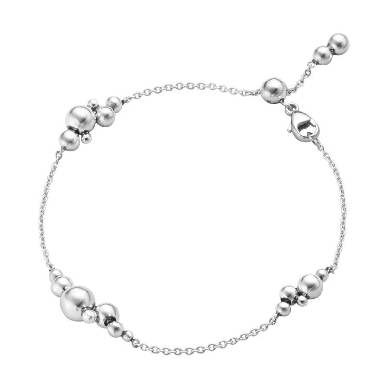 Georg Jensen Sterling Silver Moonlight Grapes Chain Bracelet