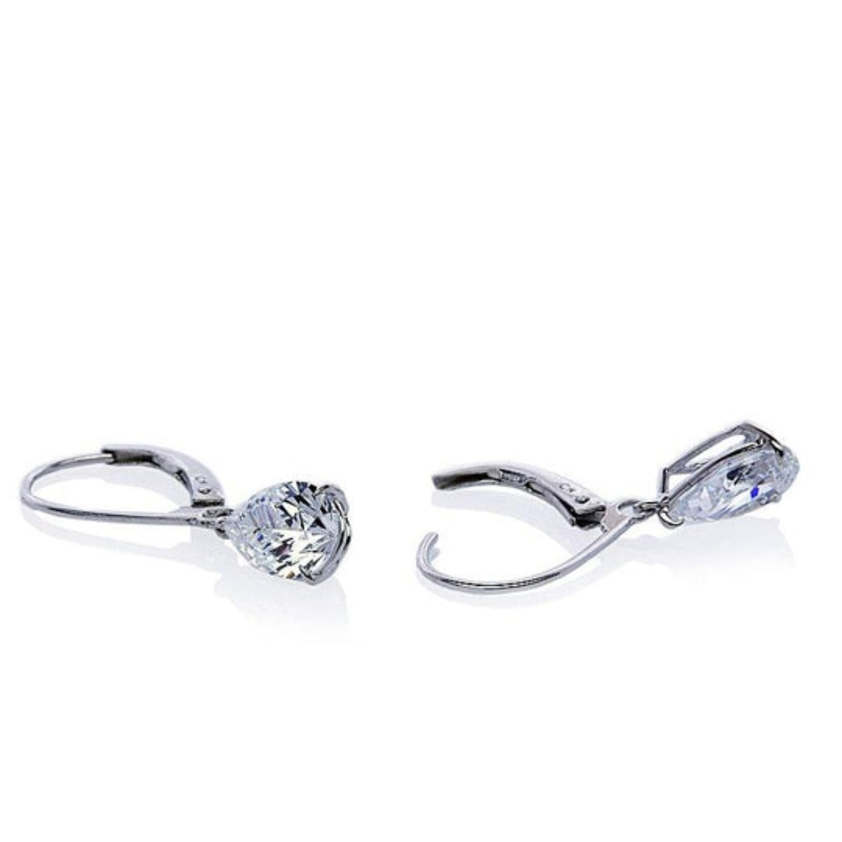 CARAT* London 9K White Gold Blythe Pear Drop Earrings