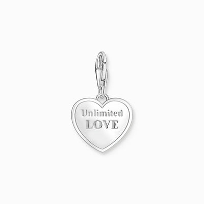 Thomas Sabo Charm Pendant Pink Heart With Best Mom Silver