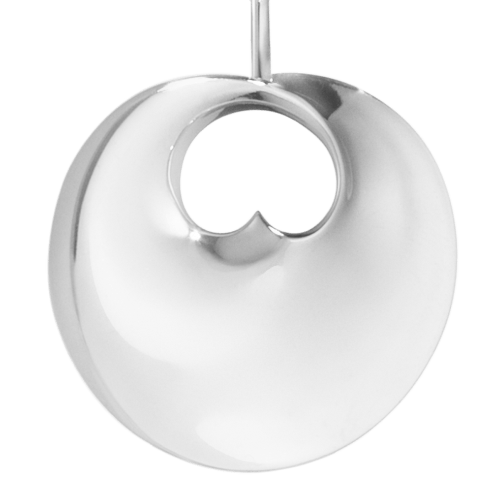 Georg Jensen Sterling Silver Large Hidden Heart Pendant Necklace