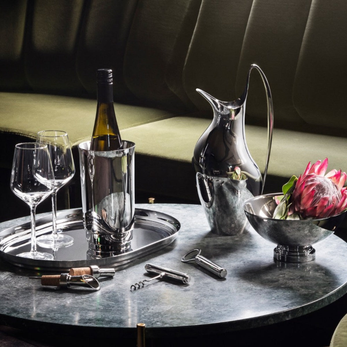 Georg Jensen Stainless Steel Manhattan Wine Pourer