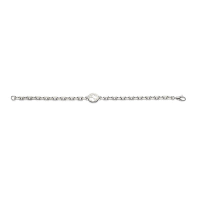 Gucci Interlocking Sterling Silver Chain Bracelet