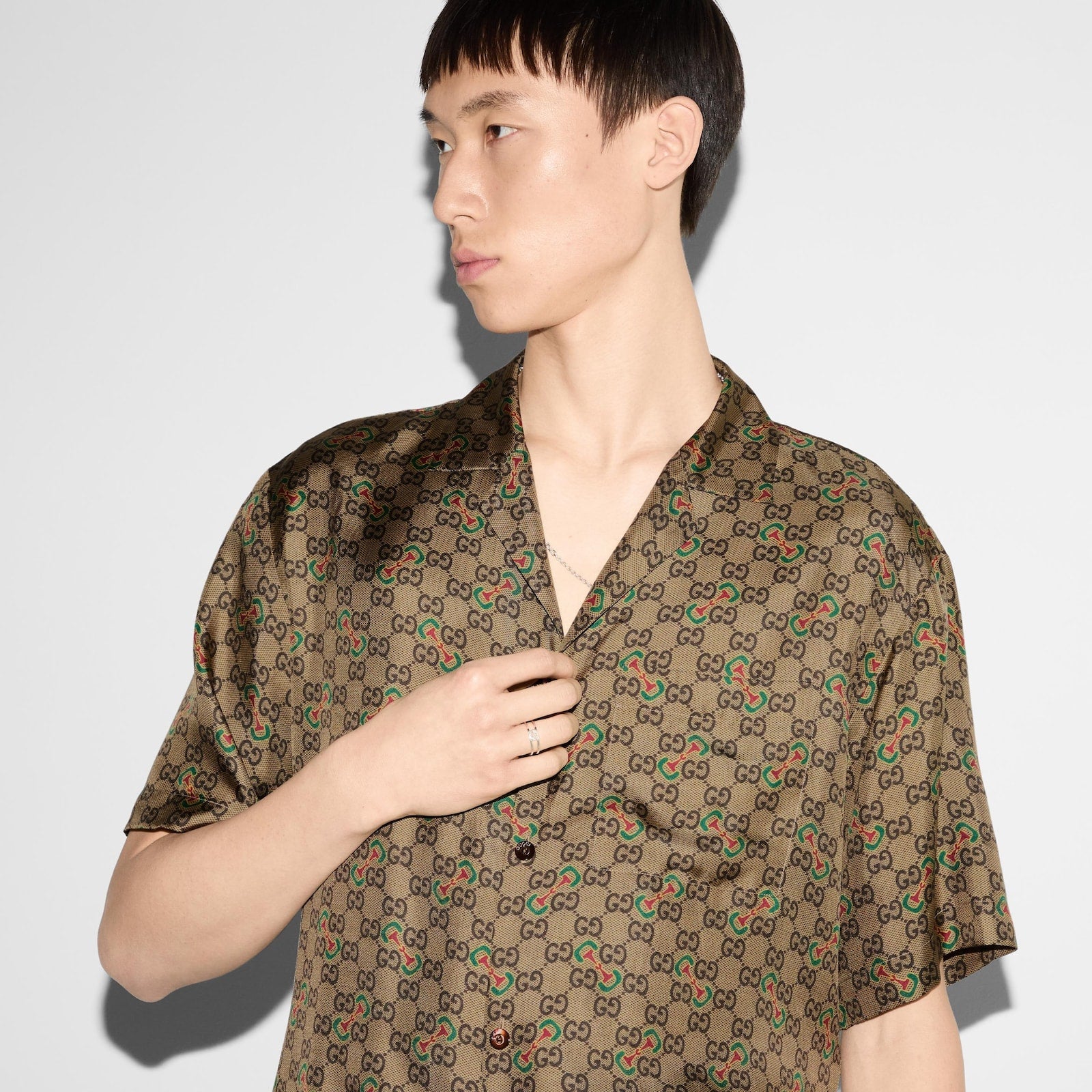 Gucci Interlocking Sterling Silver 6mm Double Row Ring