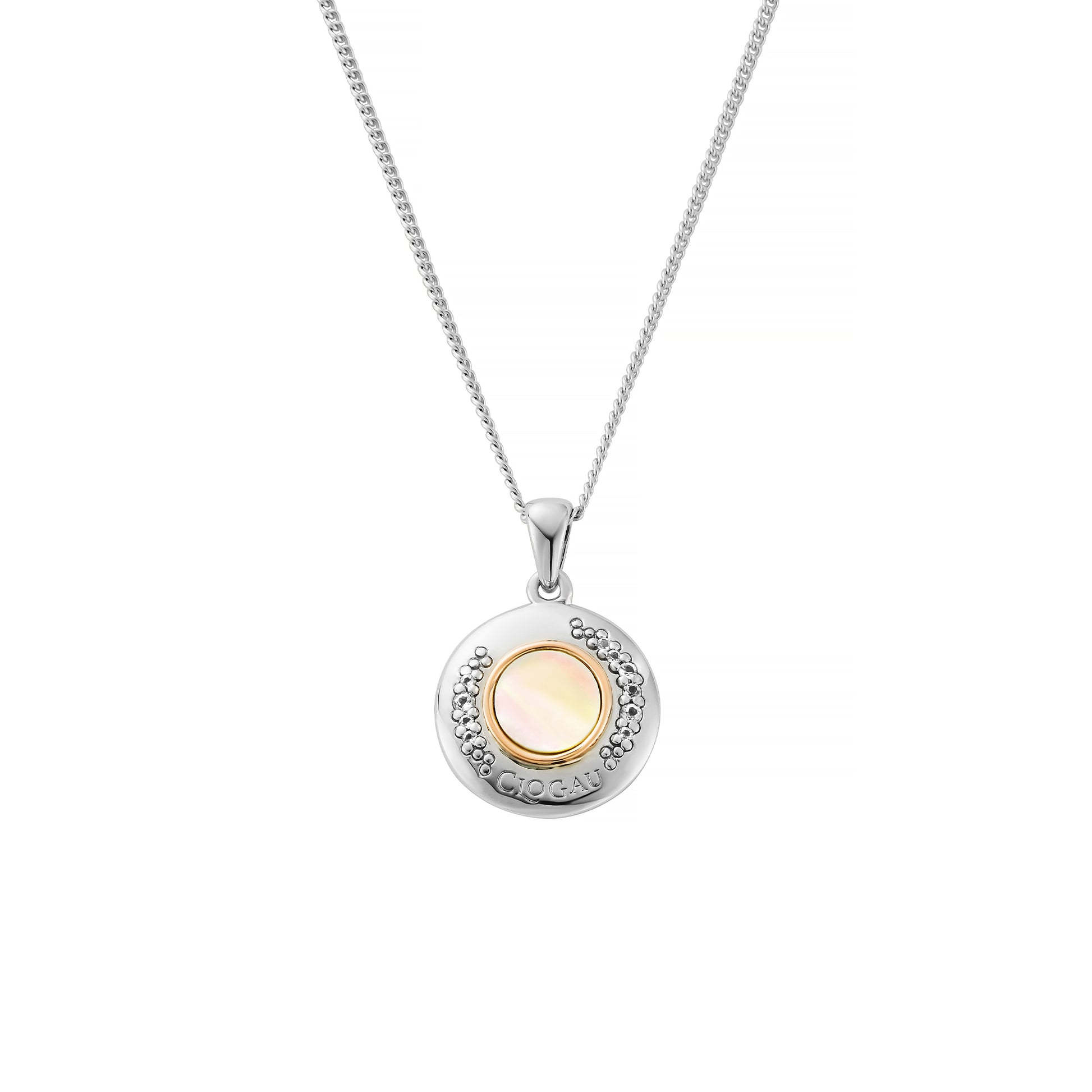 Clogau Celebration Sterling Silver Pendant with Mother of Pearl & Topaz