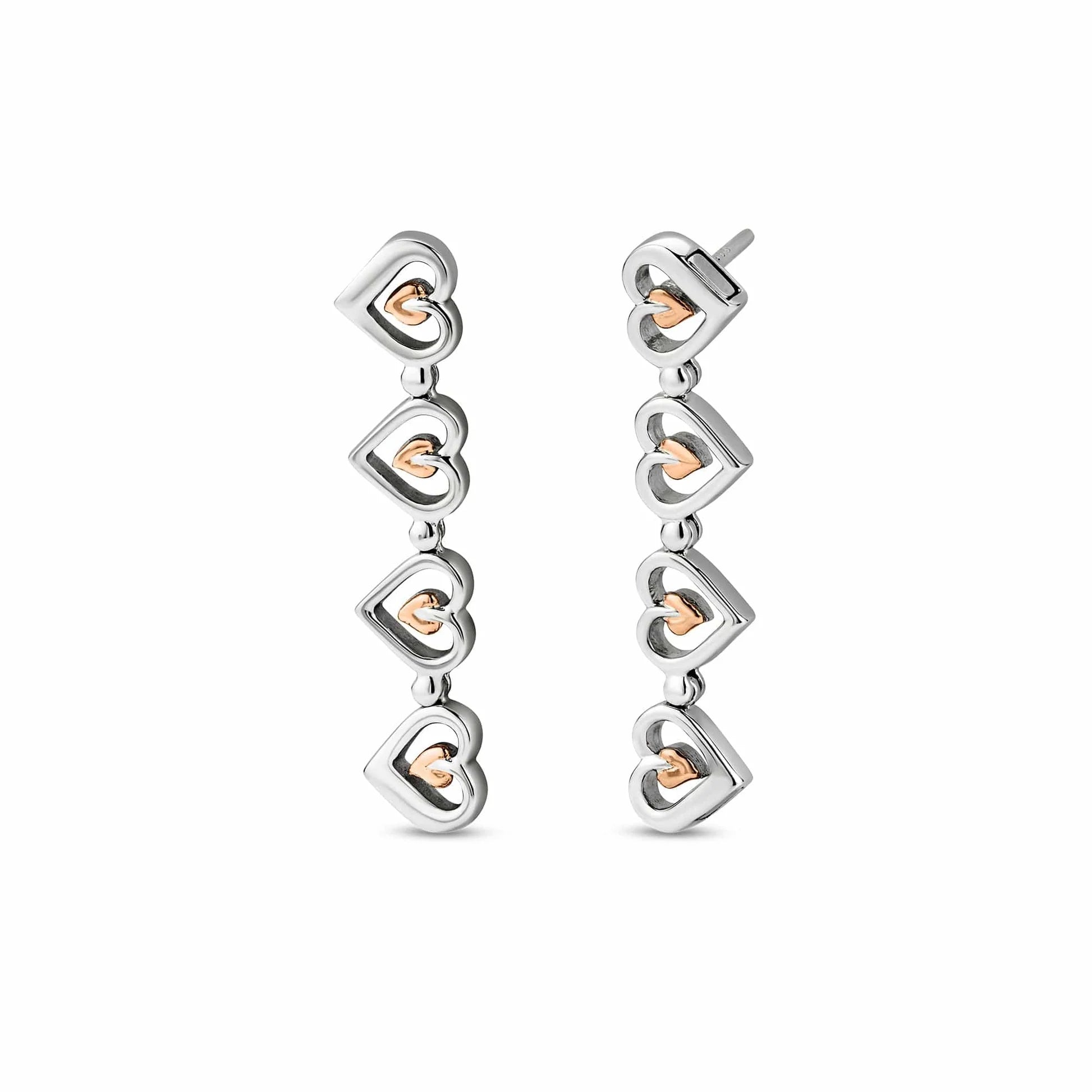 Clogau® Tree of Life® Sterling Silver Heart Drop-Stud Earrings