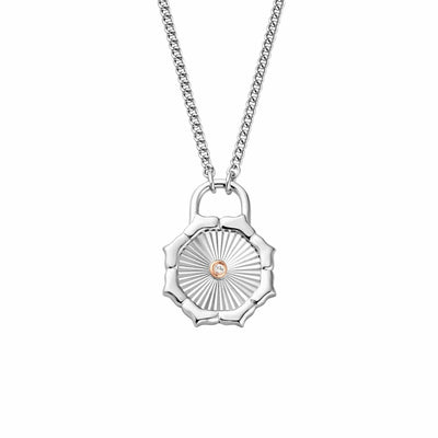 Clogau Sterling Silver & Welsh Gold Natural Wales Necklace