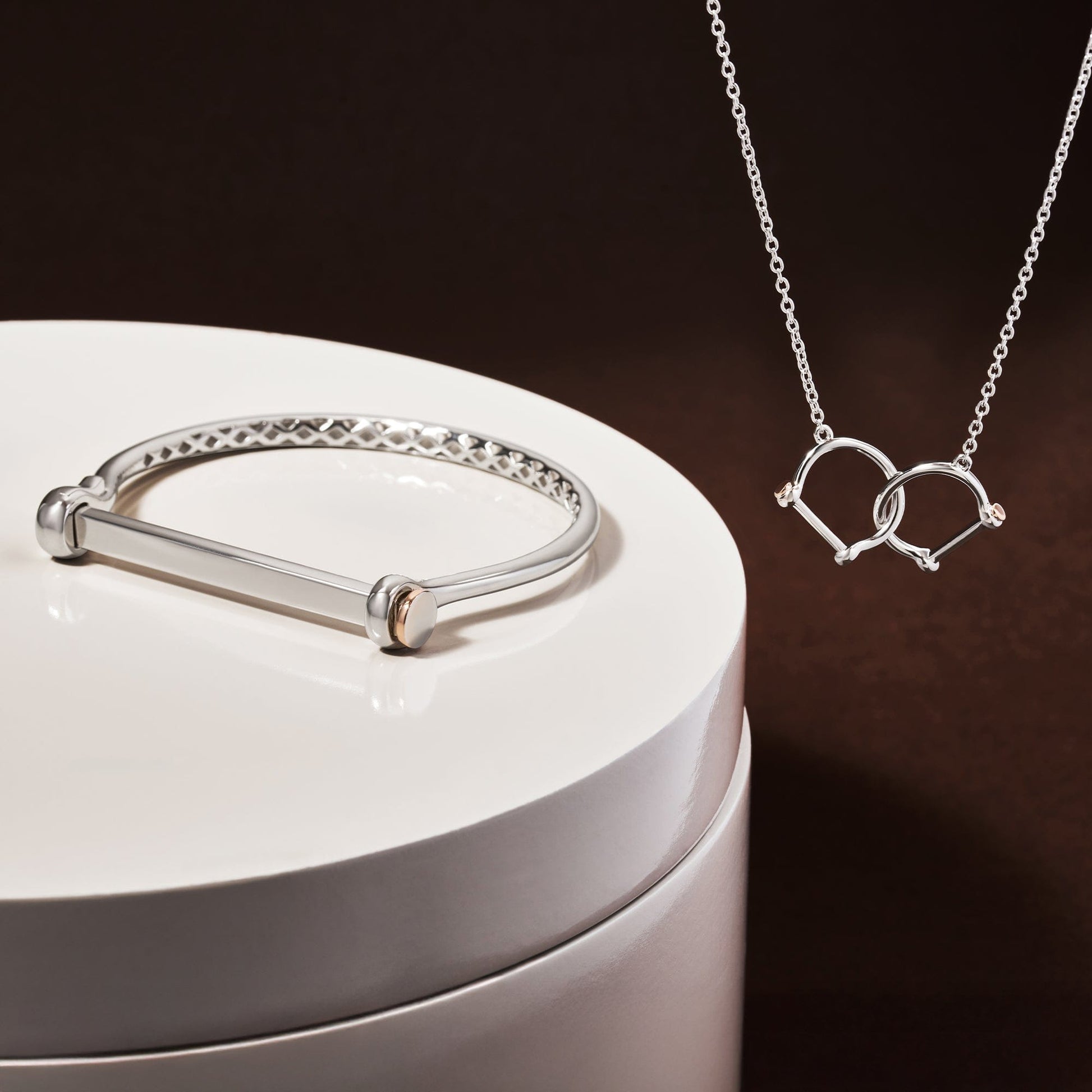 Clogau Sterling Silver Stirrup Bangle