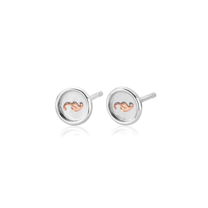 Clogau Silver Gold Tree Of Life Stud Earrings