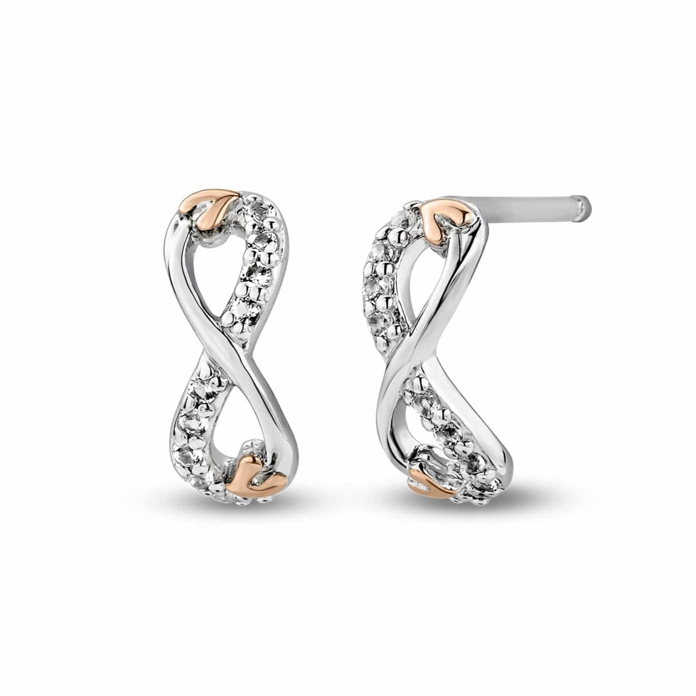 Clogau® Ladies Tree Of Life Sterling Silver Infinity Topaz Stud Earrings