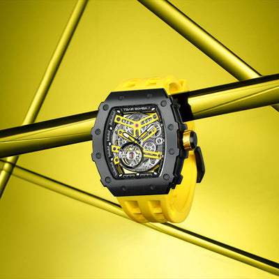 Tsar Bomba Elemental Series-Automatic Yellow Strap Men's Watch