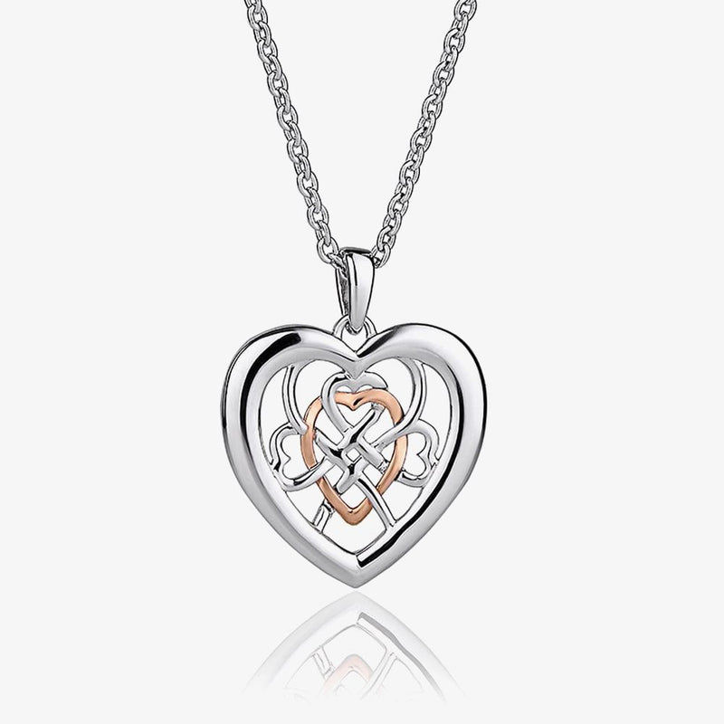 Clogau Sterling Silver Welsh Royalty Heart Pendant Necklace