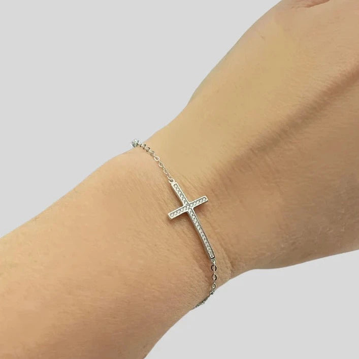 Georgini Sterling Silver Cross Bracelet