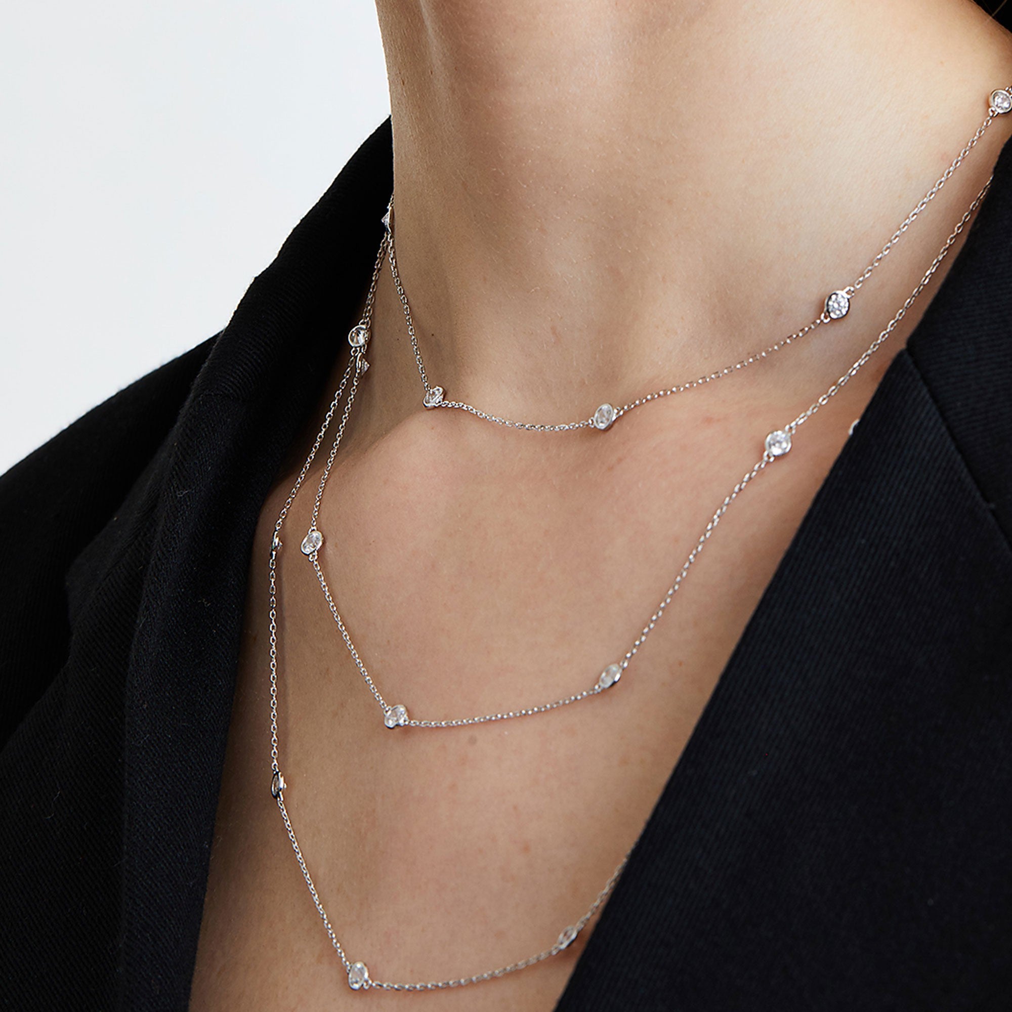 CARAT* Petra Cubic Zirconia White Gold-Plated Silver