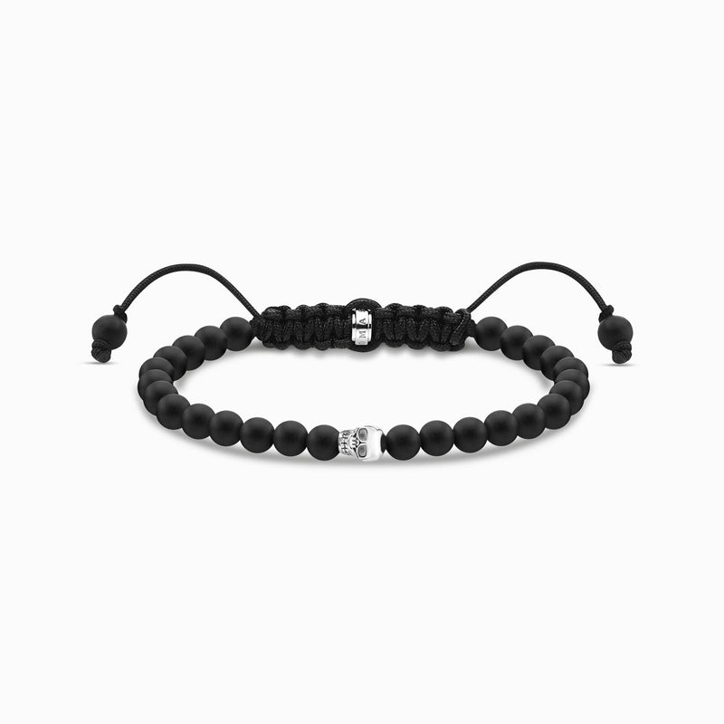 Thomas Sabo Bracelet Black Skull Silver