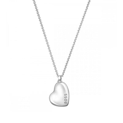 BOSS Stainless Steel Honey Heart Pendant Necklace