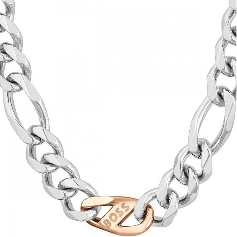 BOSS Stainless Steel Rian Two Tone Necklace