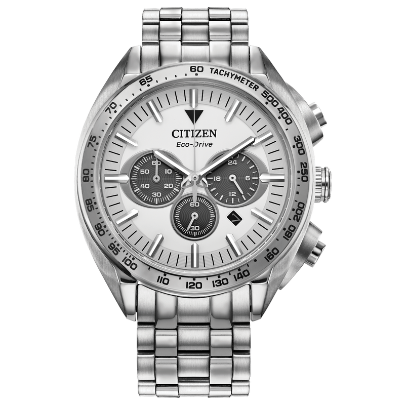 Citizen Carson 43mm White Eco-Drive Men&