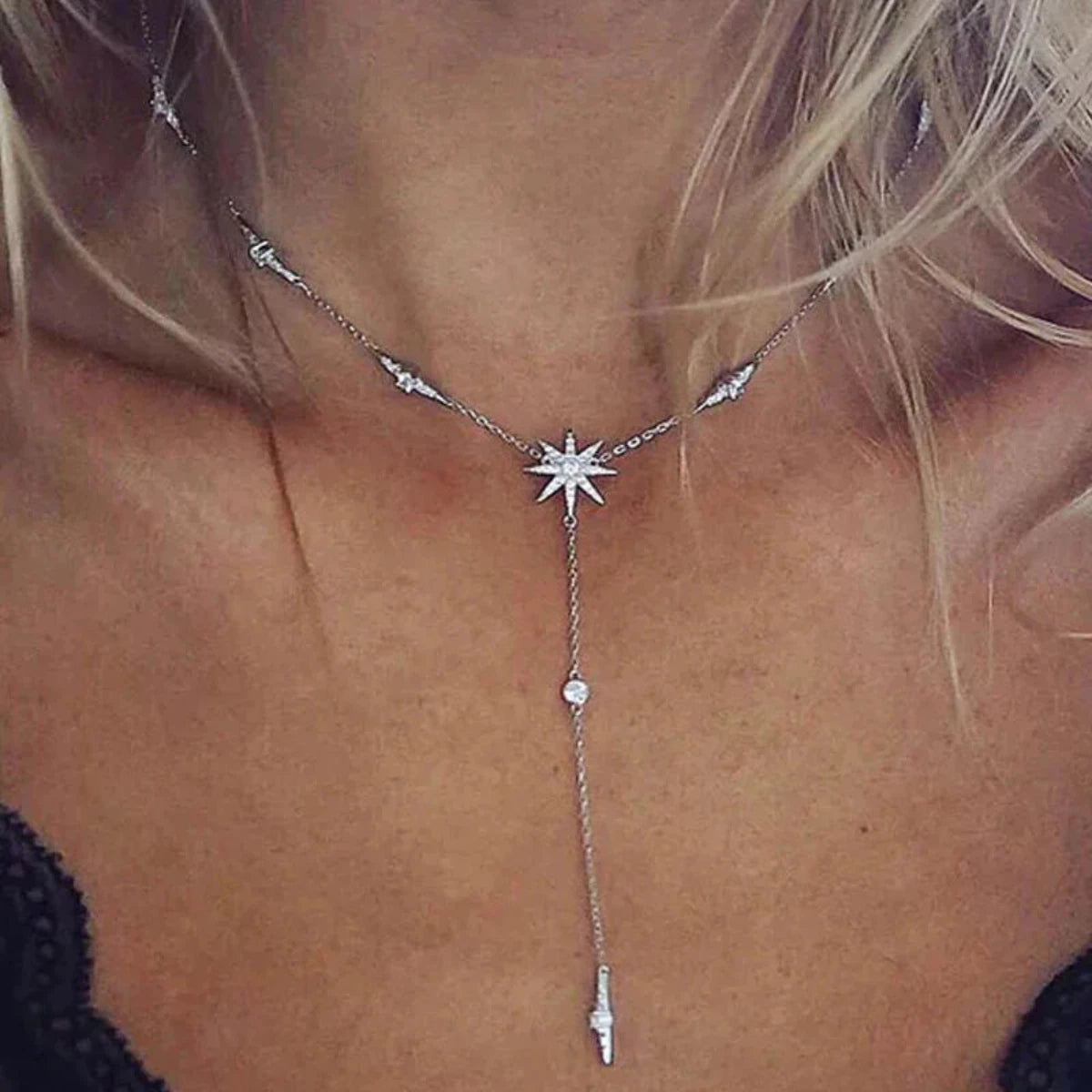 CARAT* London Mimosa Drop Pendant Necklace Sterling Silver