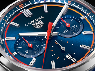 TAG Heuer Carrera 42mm Blue Dial Automatic Chronograph Men's Watch