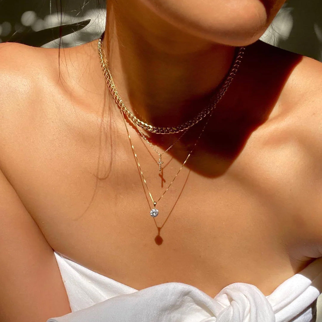 CARAT* London 9K White Gold Cora Necklace