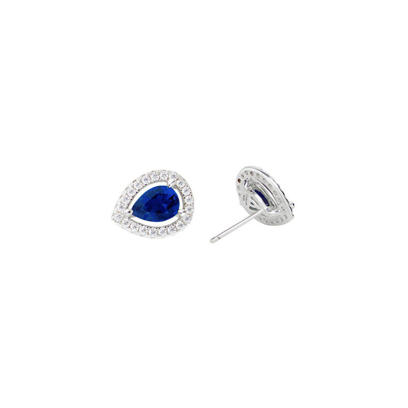 CARAT* London Sterling Silver Emile Sapphire Earrings