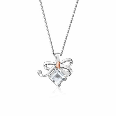 Clogau Sterling Silver Christmas Bow Pendant