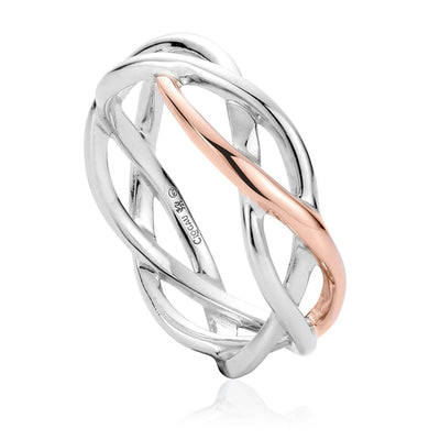 Clogau Sterling Silver Eternal Love Weave Ring