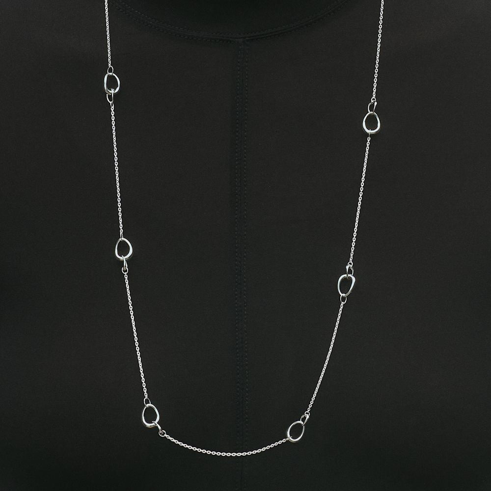Georg Jensen Sterling Silver Offspring Sautoir Necklace