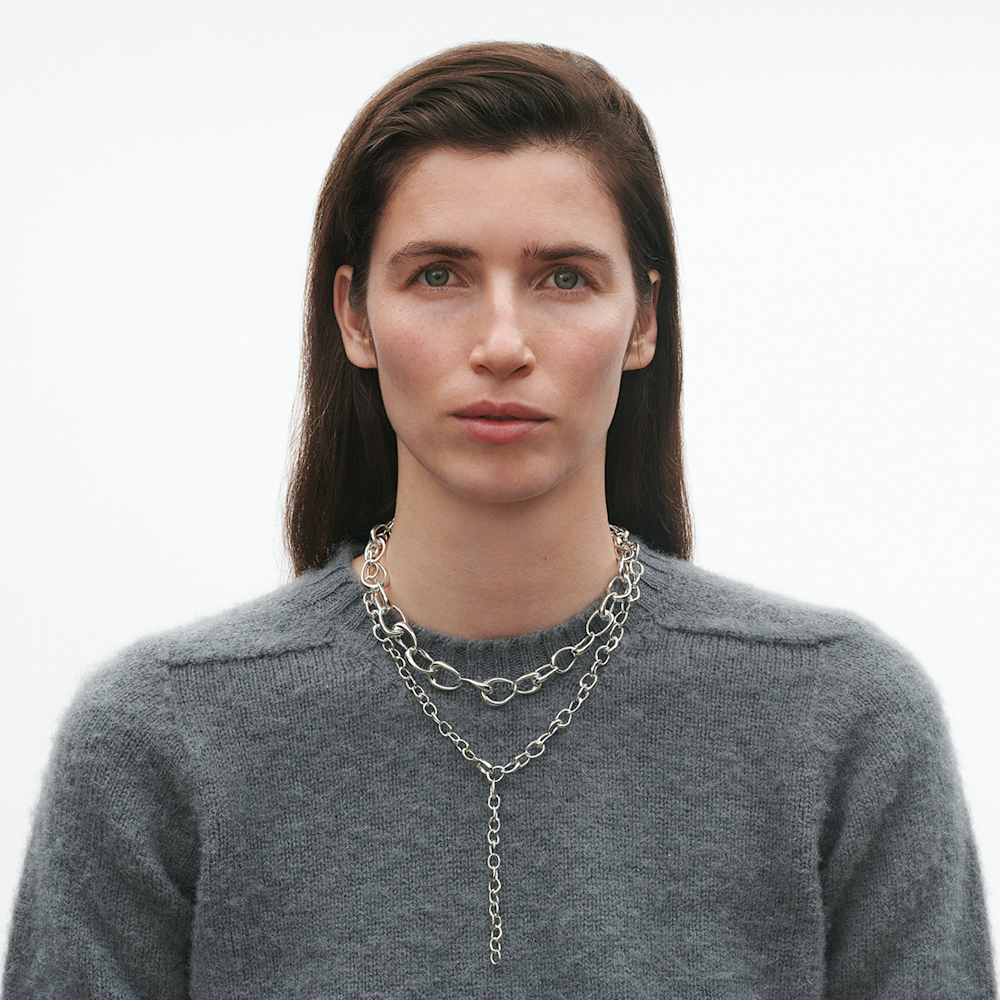 Georg Jensen Sterling Silver Offspring Link Necklace