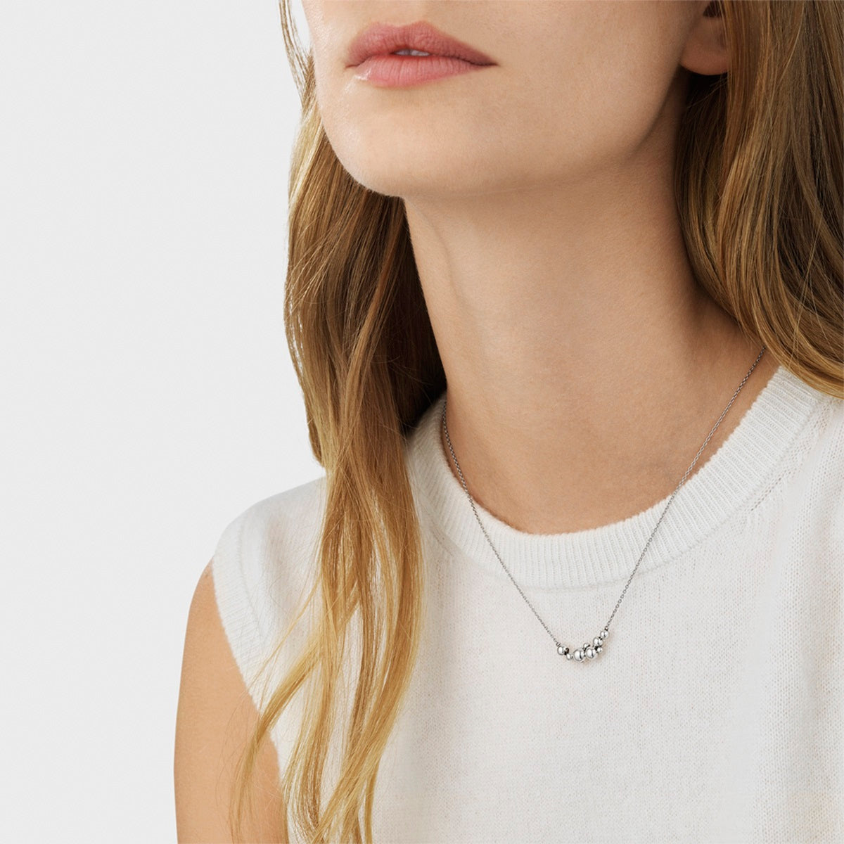 Georg Jensen Oxidised Sterling Silver Pendant Necklace