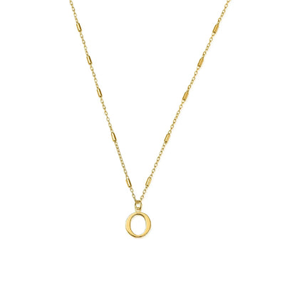 ChloBo Initial Pendant Necklace Gold Plated