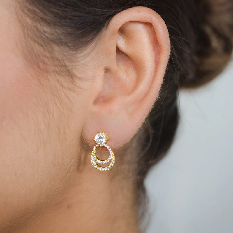 Georgini Sterling Gold Goddess Luna Earrings