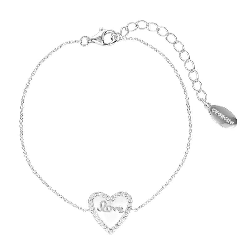 Georgini Sterling Silver Love Heart Bracelet