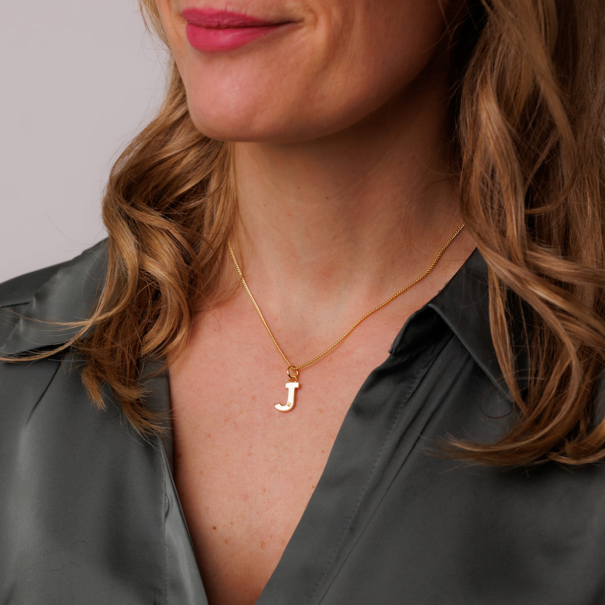 Steff Yellow Gold Vermeil & Diamond Initial Pendants