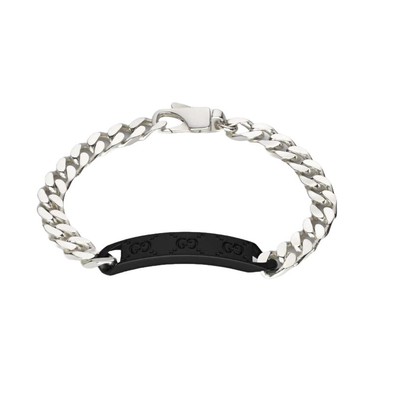 Gucci Sterling Silver Tag Bracelet